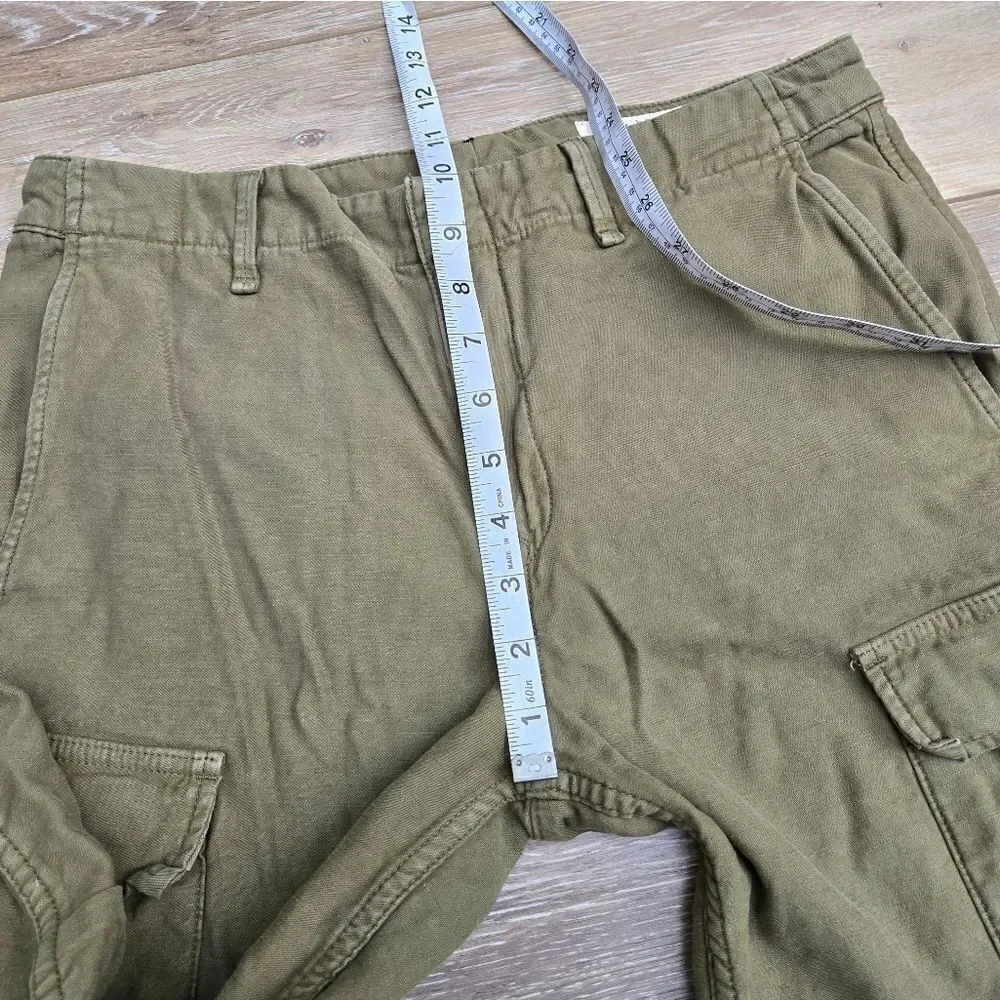 Rag & Bone army green cargo pants 100% cotton women's size 25 cropped